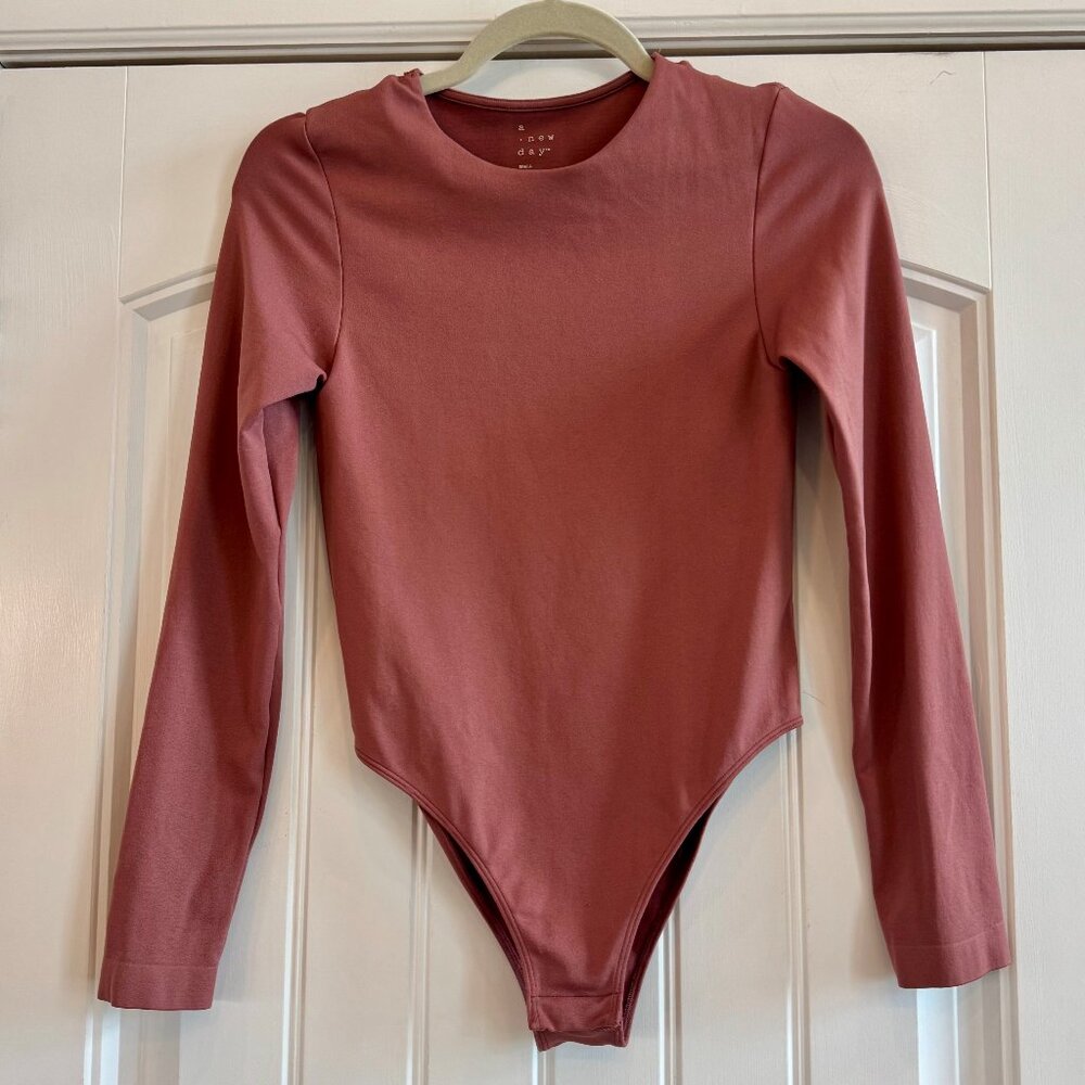 A New Day Mauve Long Sleeve Bodysuit